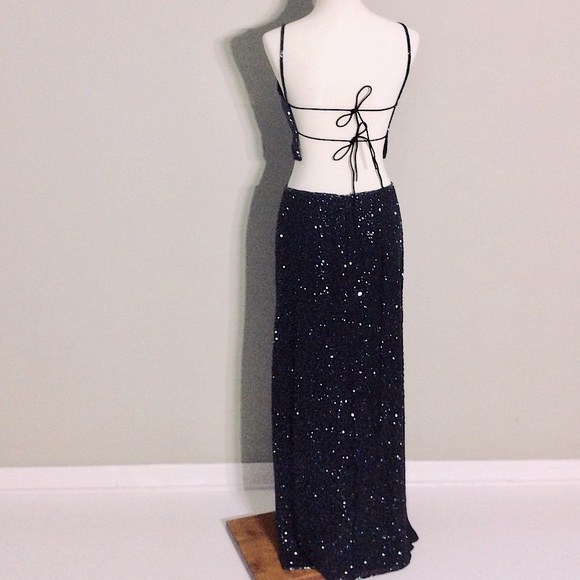 Vintage Andretta Donatello Backless Sequin Beaded Skirt Set Maxi - Picture 3 of 15